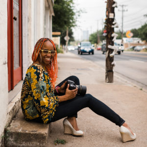 Simi with camera at South 1st street by Mercedes Morgan Photography